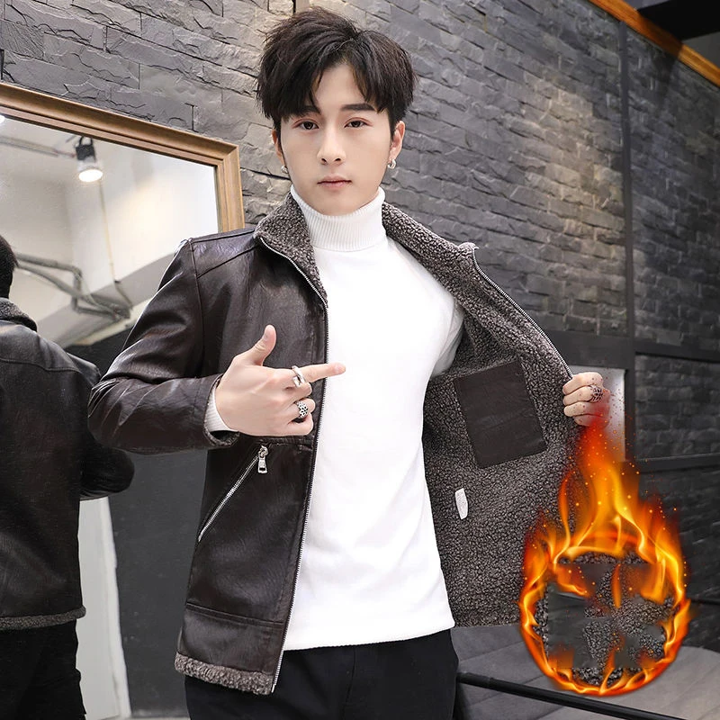 Мужская Осенняя новая мотоциклетная Повседневная винтажная кожаная куртка