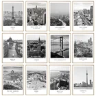 Картина черно-белая на холсте с изображением мирового городского пейзажа Парижа, Лондона, Нью-Йорка, Настенная картина в скандинавском стиле, домашний декор