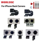 Оригинальная основная задняя камера с модулем вспышки, шлейф с датчиком для iPhone X XR 5S, 5C, SE 6, 6S, 7, 8 Plus, XS MAX, 11