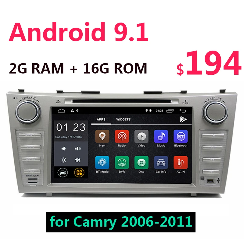 2G + 16G Android 9 1 Автомобильный мультимедийный DVD CD плеер 8 дюймов GPS авто радио WiFi 2 din USB