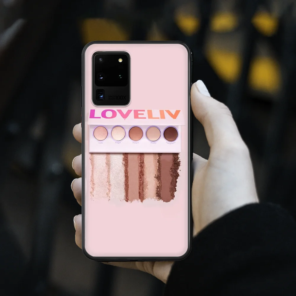 

Eyeshadow Lipstick Art Phone Case cover hull For SamSung Galaxy S 5 6 7 8 9 10 20 Edge Plus E Lite Ultra black Shell 3D Funda
