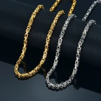 202 classic mens necklace stainless steel long necklace mens and womens chain accessories