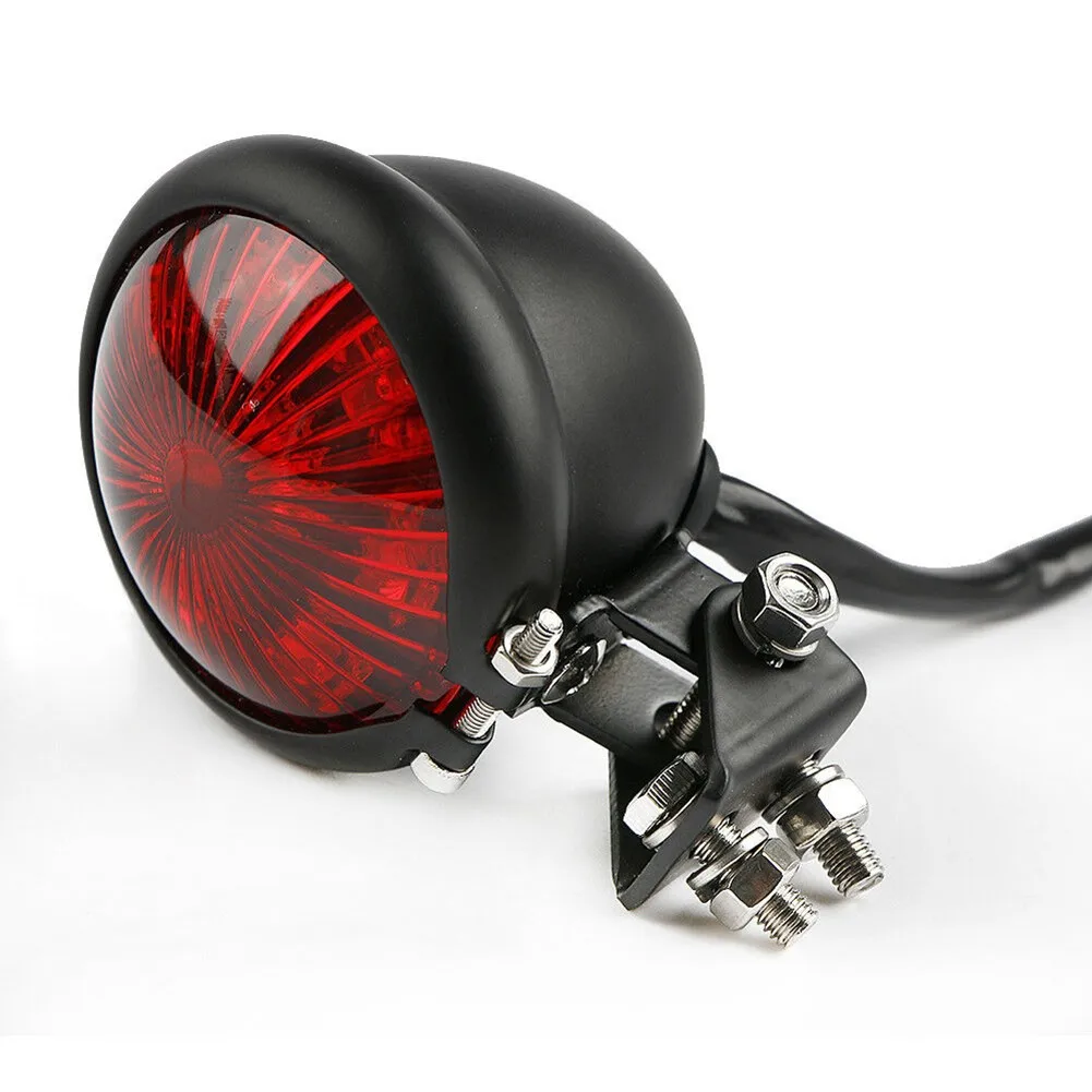 

Integrated Light Motorcycle Tail Light LED Rear Running Lights Stop Universal Black Red Lens Brake Stop Light Buggy