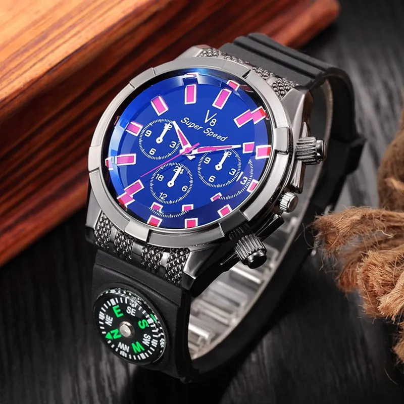 Модные мужские тонкие кварцевые часы из силикагеля для студентов спортивные