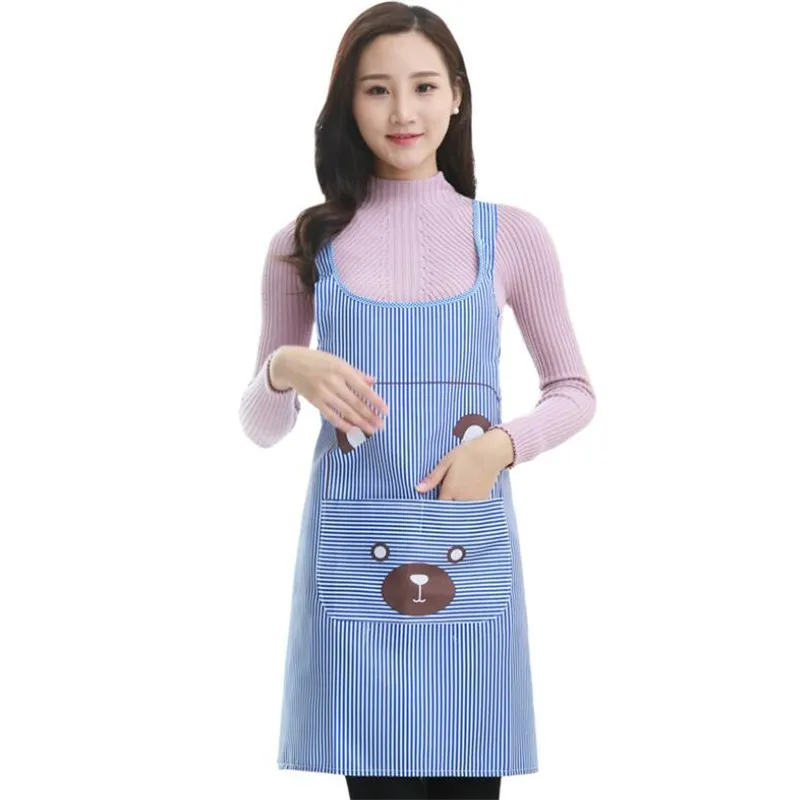 Cute Funny Japanese-style Apron Chefs  Work Clothes Home Kitchen Cooking Breathable Waterproof  Home Cleaning Tool  Women Apron