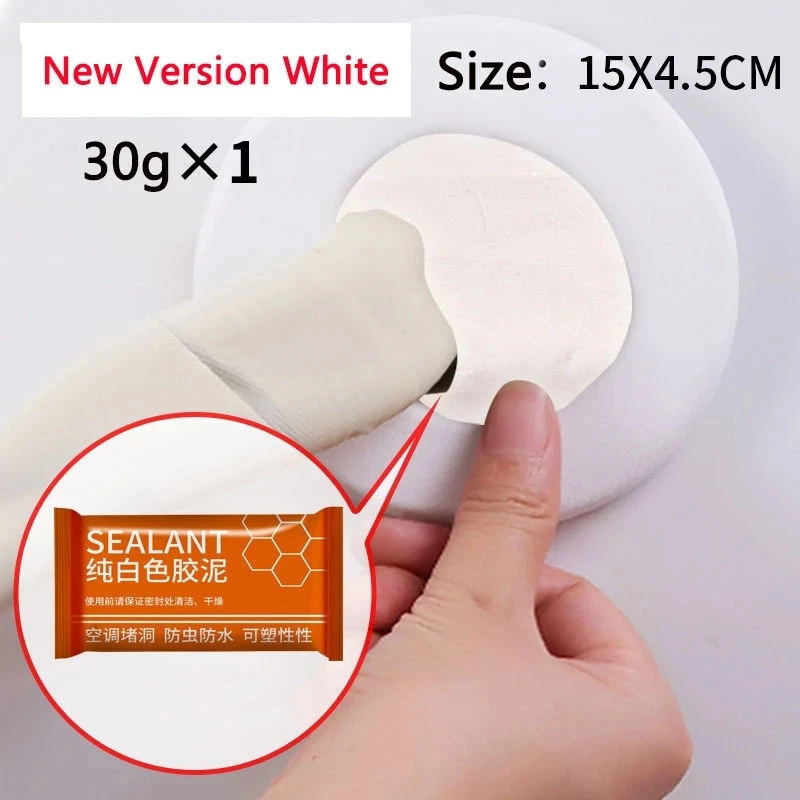 

White Sink Tube Wall Surface Mud Sealer Kitchen Hole Sealing Sewer Air Conditioning Repair Home Bathroom Waterproof Pipe Cement