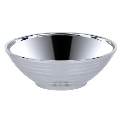 

Large Heat Insulation Ramen Double layer Bowl Stainless Steel Japanese Anti-scalding Hot Pot Bowl Salad Bowl For Restaurant