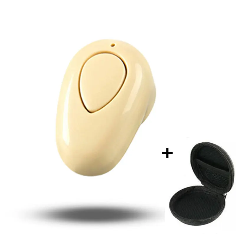 beige with bag S520 мини беспроводные Bluetooth наушники спортивный динамик гарнитура стерео невидимый наушник с микрофоном для samsung Xiaomi всех телефонов - Цвет: beige with bag