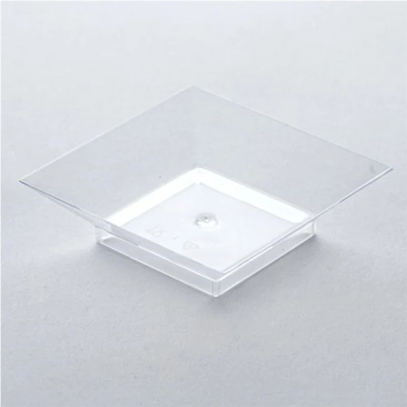 Товары для вечерние одноразовая пластиковая посуда прозрачная квадратная мини