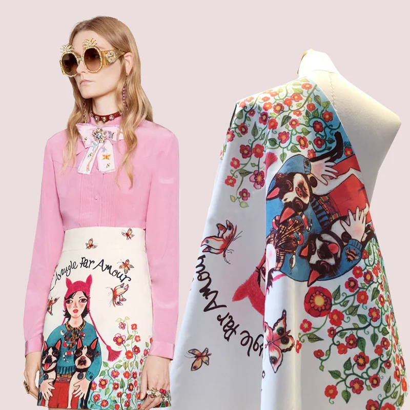 

Italian G luxury brand 100% polyester printed fashion fabric cloth