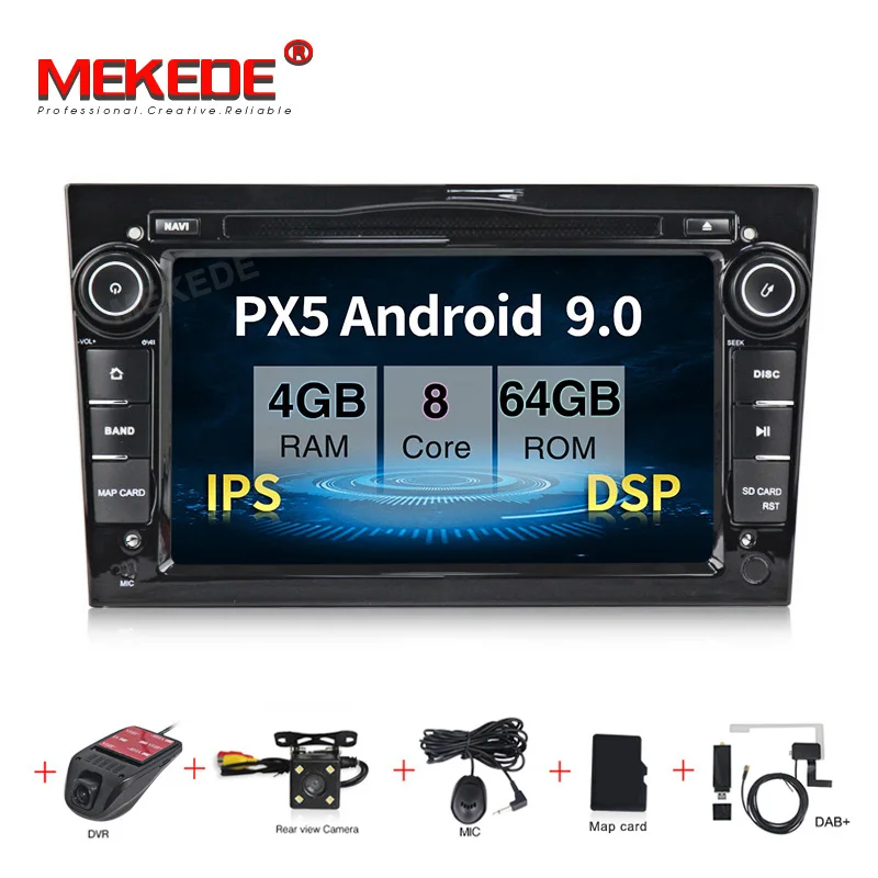 Автомобильный мультимедийный DVD плеер на Android 9 0 восемь ядер 4 Гб ОЗУ 64 ПЗУ с GPS