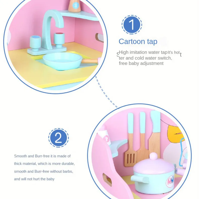 

Simulation Kitchenware Toy Pretend Play Set Piggy Kitchen Stove Set Girl Children Interactive Educational Toys Gifts for Girls