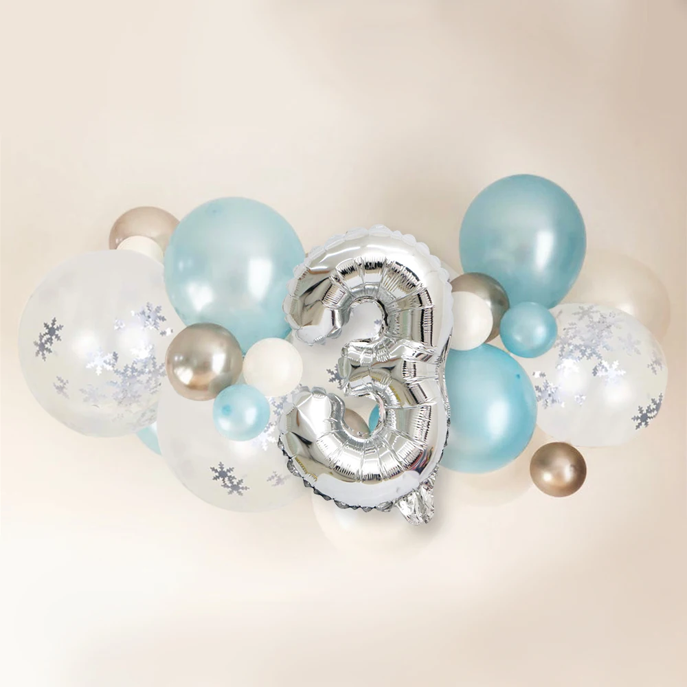 Рождественская гирлянда из снежинок комплект 16 дюймов шара с цифрой на тему дня