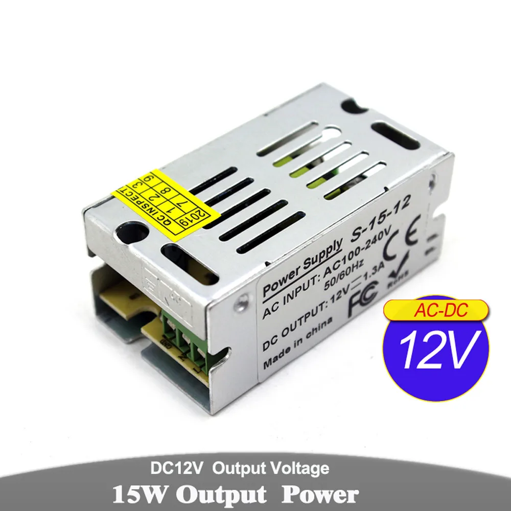 12V 24V DC источник питания 15W 24W 36W 72W 100W 120W Трансформаторы освещения 100-240v AC к DC12V DC24V SMPS