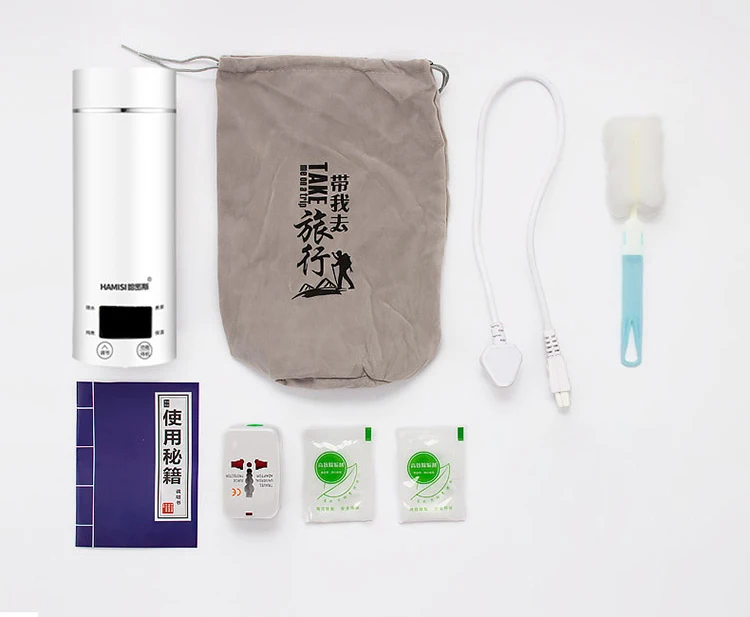 Портативный Miini Электрический чайник воды Термальность отопительный котел путешествия Нержавеющая сталь Чай горшок Кофе с молоком кипения 110V 220V