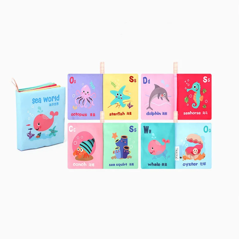 

6 шт./лот, книга из ткани для раннего развития младенцев, которую можно кусать и рвать, не гнилая, детская звуковая бумага BB, книга для ванной