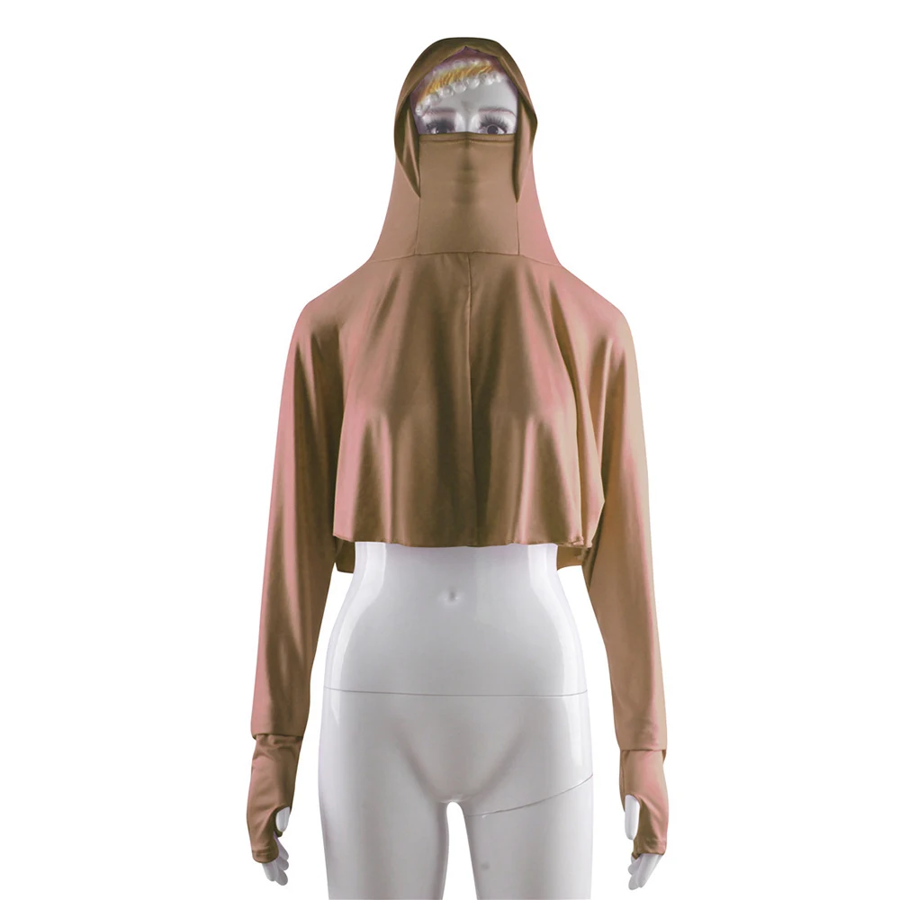 Рамадан цельный мусульманский женский топ с вуалью полный Чехол хиджаб