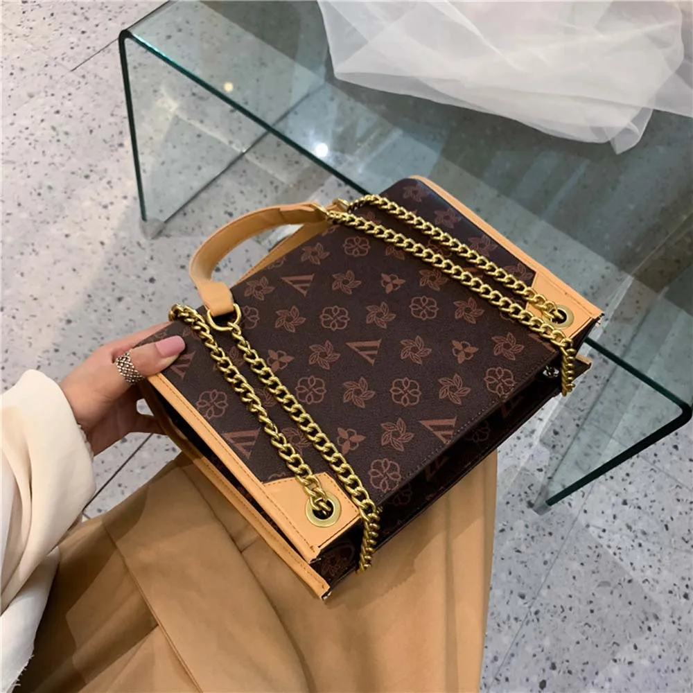 

New Fashion Vintage Women's Designers Luxury Handbags Women Shoulder Bags Top-Handle Tote Printed Ladies Female Bag