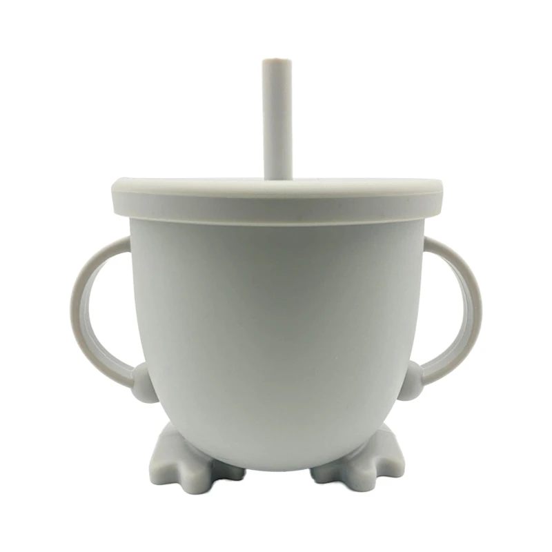 

Portable Baby Feeding Straw Bottle Toddler Learning Drinking Silicone Sippy Cup