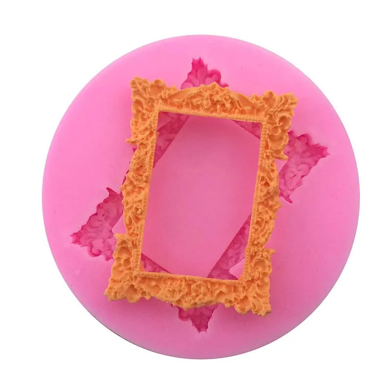 

Pattern Photo Frame Liquid Silicone Mold Fondant Cake Mold Baking E180
