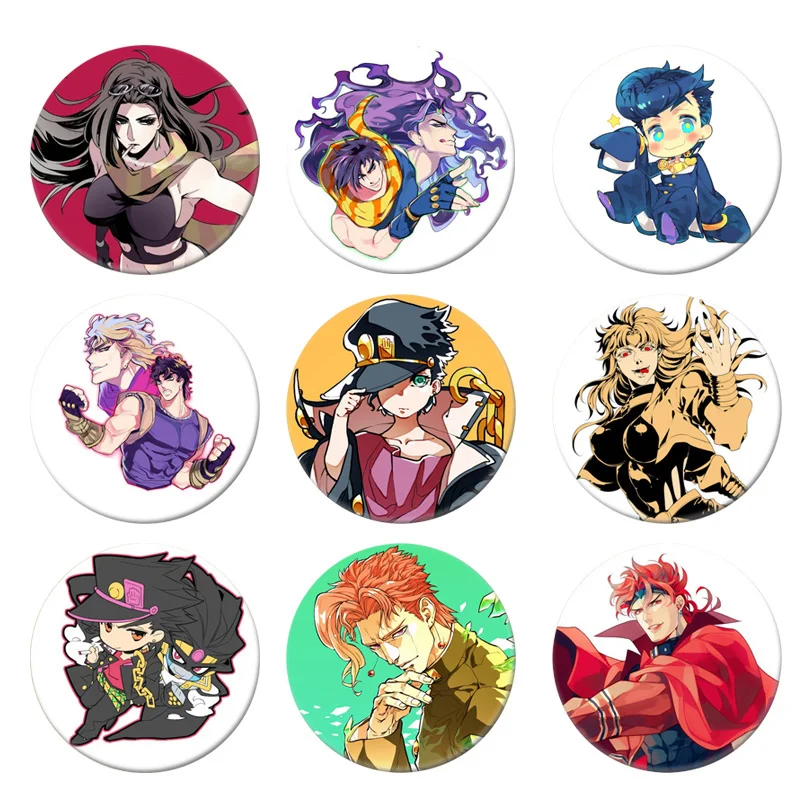 Брошь в стиле японского аниме Невероятные приключения Джоджо металлический