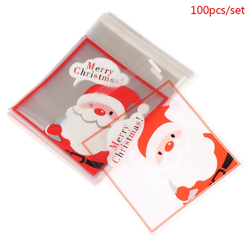 

100 Pcs/bag 12x15cm Cookie Packaging Self-adhesive Plastic Bags Cute Cartoon Gifts Bags For Biscuits Candy Food Cake Package