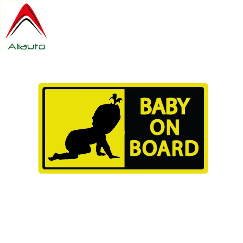 Забавная наклейка на автомобиль с осторожностью от Aliauto детское украшение для