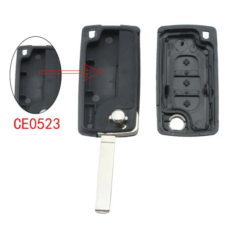 3 кнопки ввода замена ключа дистанционного Брелок чехол для Citroen peugeot C2 C3 C4 C5 C6 C8 SG Xsara Picasso CE0523 2008