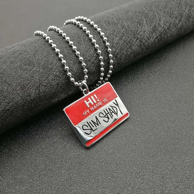 Potcet eminem man stainless steel necklace fashion necklaces 2021 hip hop jewelry free shipping pendant necklace
