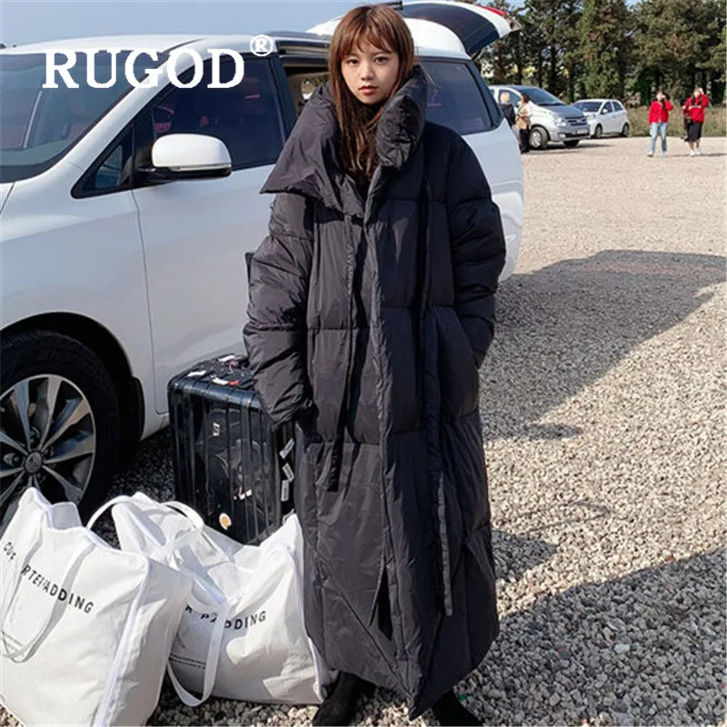RUGOD осень зима новый стиль Шикарный утолщенный пуховик сплошной цвет теплое