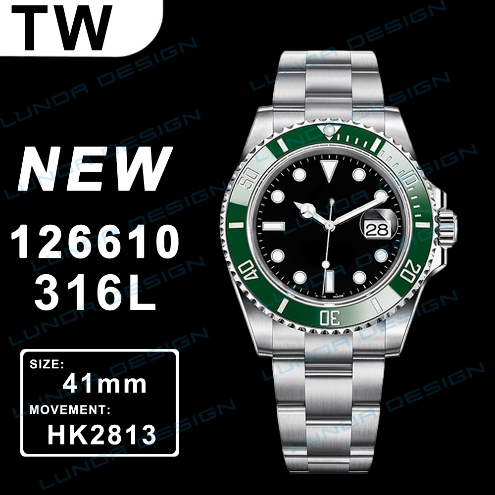 

Green Bezel 2021 126610 New Mens Mechanical SS 2813 Automatic Movement Watch Designer Sports Fashion men Watches Wristwatches