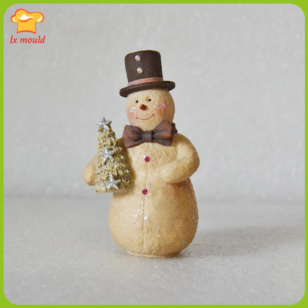 

LX MOULD 3d Cartoon Snowman Moulds Silicone Chocolate Cake Mold Baking