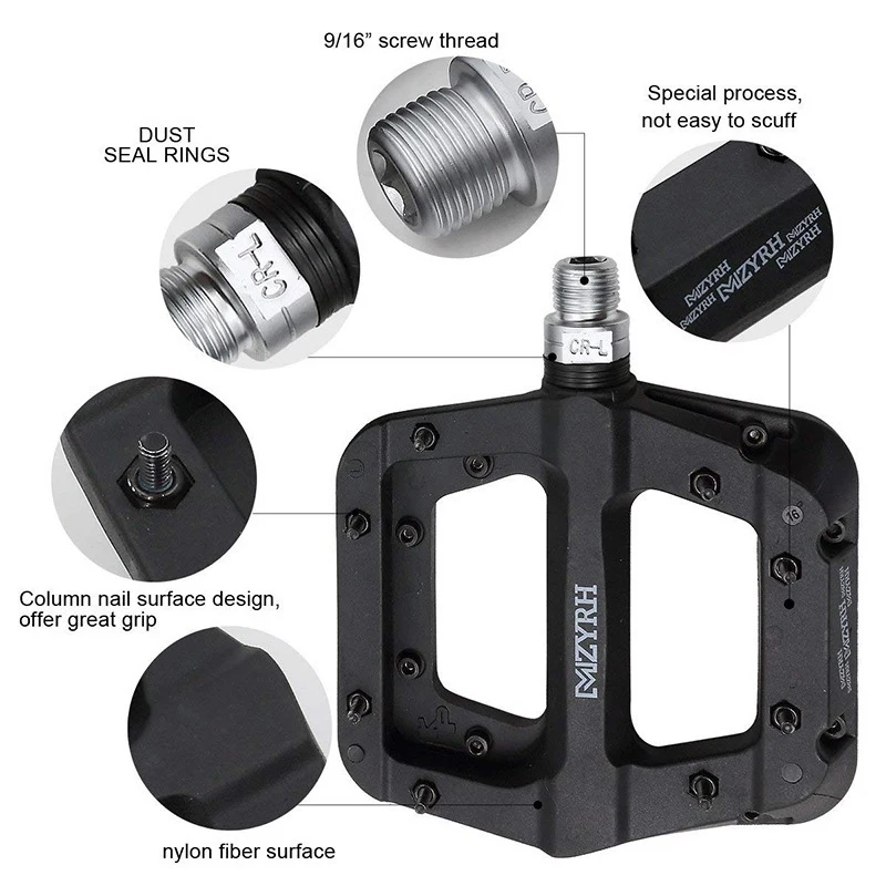 

New Hot 1Pair Cycling Ultralight Pedals Aluminum Anti-slip Alloy Hollow Bearing Flat Platform Pedal For Mountain Road Bikes