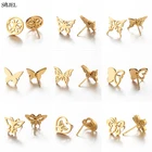 Несколько Стиль, платье с милой бабочкой, серьги из нержавеющей стали, 2021 Мода для женщин, высокое качество, летнее ювелирное изделие для девочек вечерние подарок aretes mujer