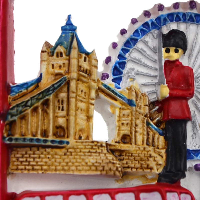 Магнитный сувенир из смолы в виде лондонского пейзажа знаменитый подарок для