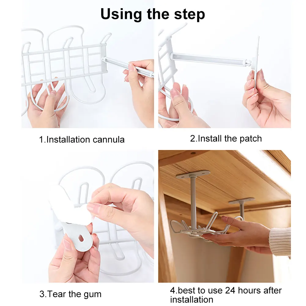 Полка для хранения подвешивается под стол корзина полоса питания подставка