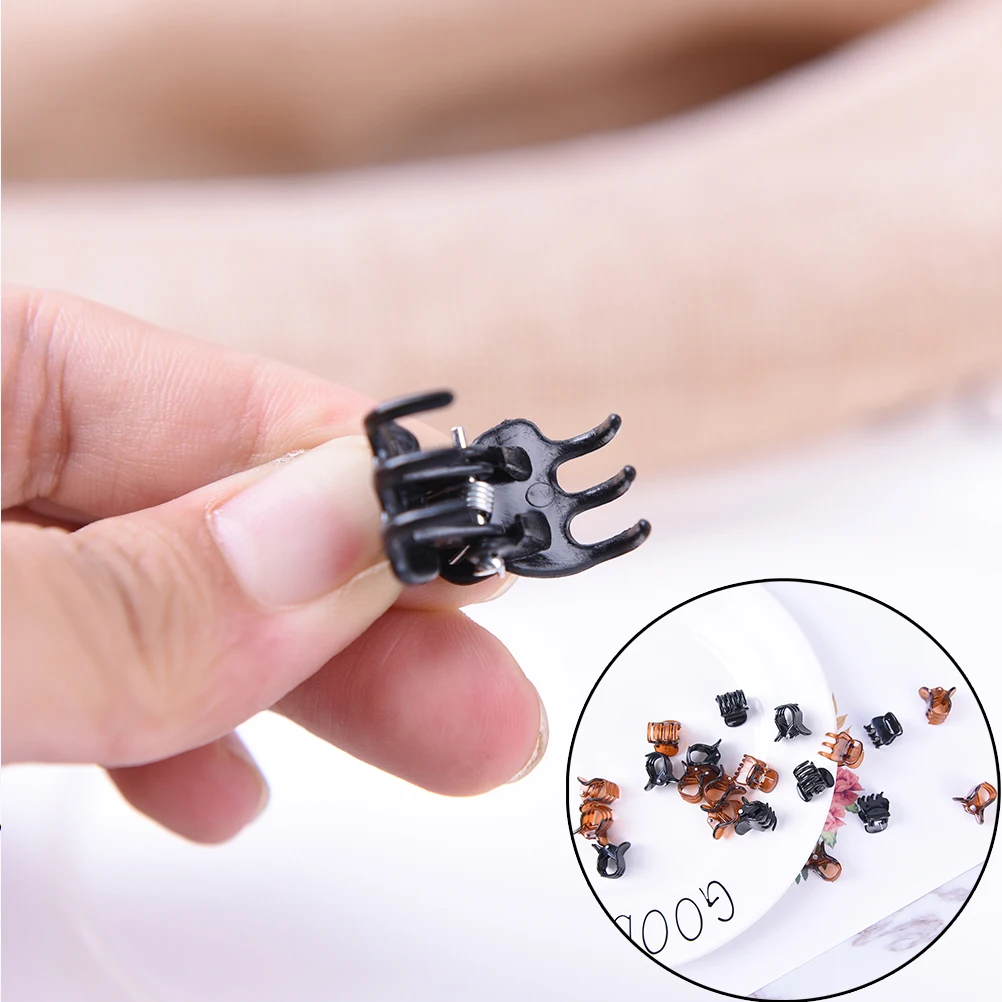 Заколка для волос женская пластиковая с 6 зажимами 24/шт./пакет дюймов черная