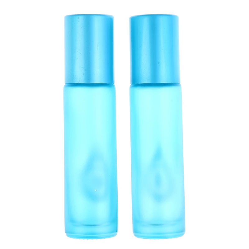 

8 colors 2PCS 10ml Roller Essential Oil Perfume Bottles Mist Container Travel Refillable Rollerball Bottle