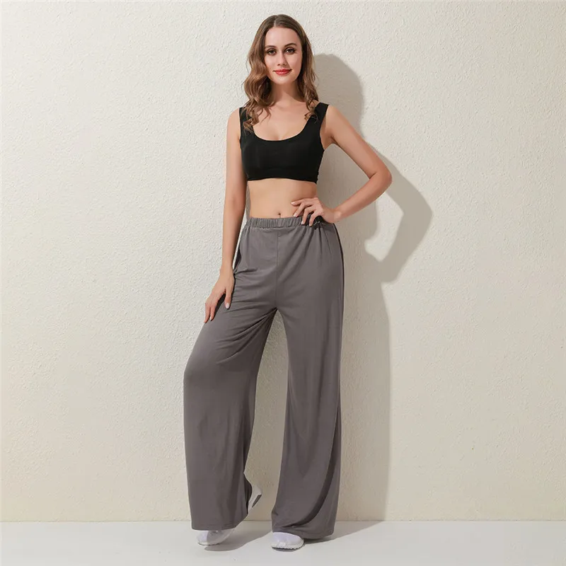 Летние широкие брюки для танцев повседневные эластичные Новые Модные свободные