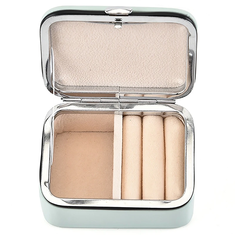 

2 Pcs Travel Jewelry Packing Box Cosmetic Makeup Organizer Jewelry Box Earrings Display Rings Organizer Jewelry Casket Carrying