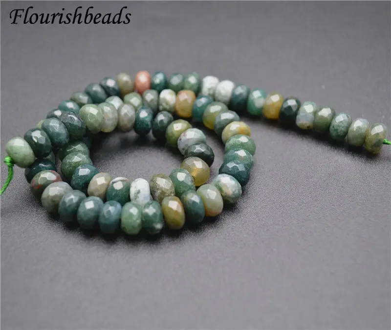 5x8 мм граненые натуральные Смешанные цвета индийский агат драгоценный камень