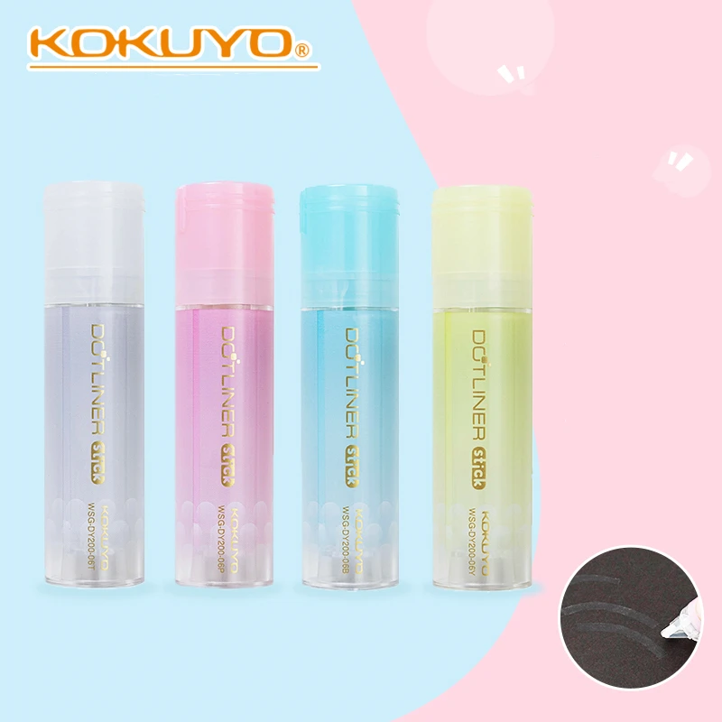 

1pcs KOKUYO Pastel Cookie Layered Glue Stick 6mm*7m Dot Liner Double Side Adhesive Contact for Paper Album Diary School F185