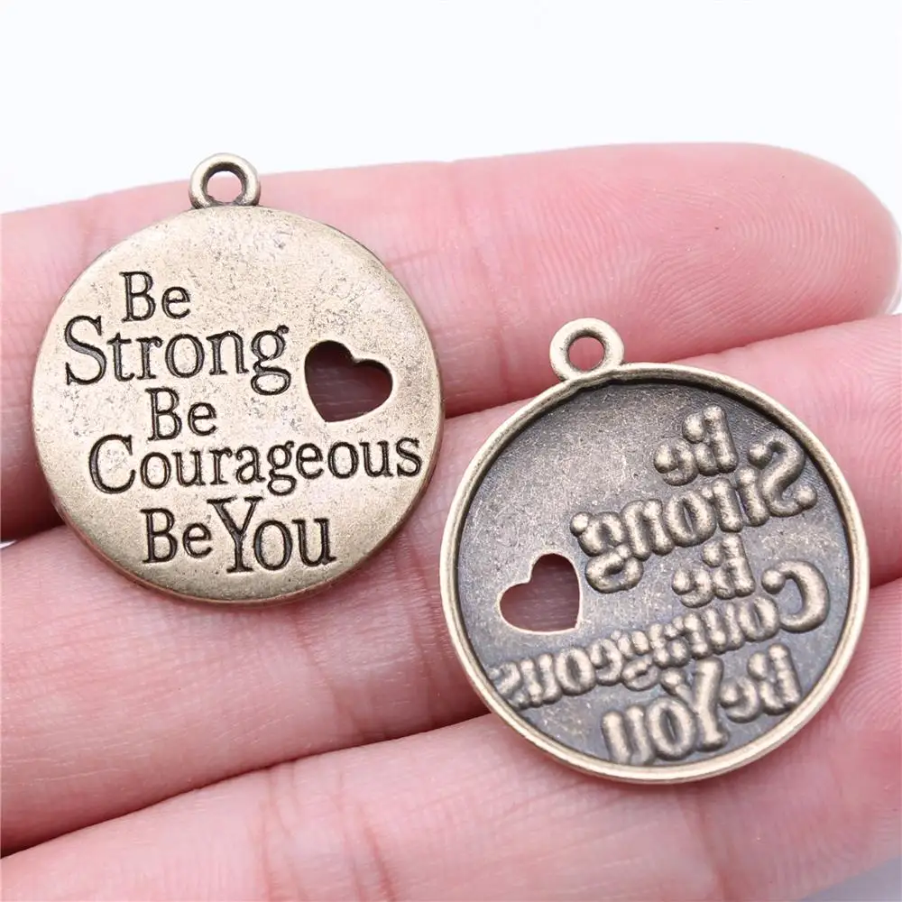 

Sejuani Pendants and necklaces 5pcs 29x25mm Be Strong Be Courageous Be You Charms