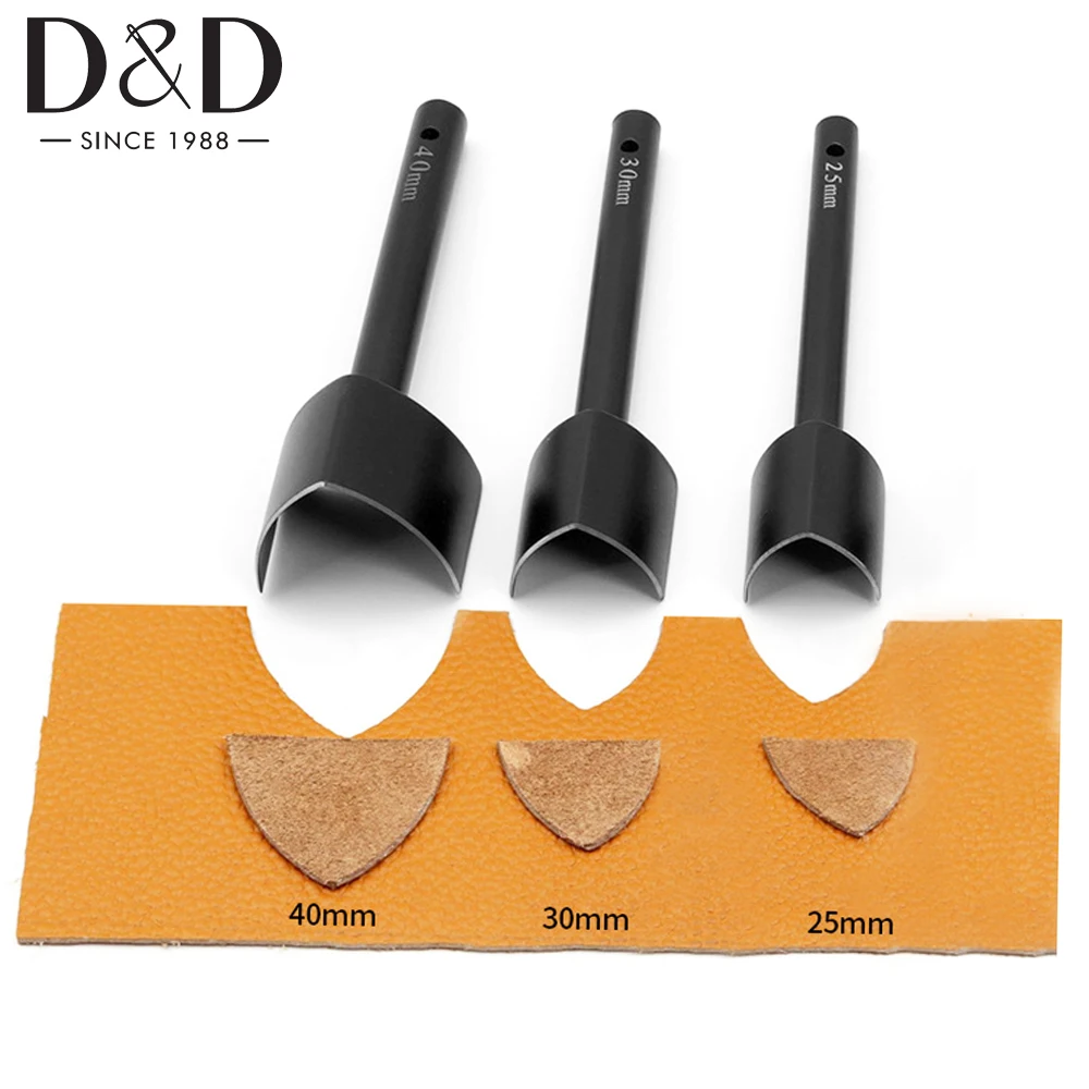 

3 Sizes DIY V-Shaped Leather Cutting Tools Leather Craft Punch Cutter for Strap Belt Bag Wallet Craft Leather Making 25/30/40mm