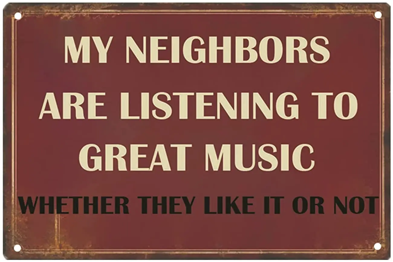 

VSIIKO Funny Sarcastic Metal Signs for Garage， Man Cave Bar Personalized Signs Home Sign Wall Decor Music Lovers Gifts for Men