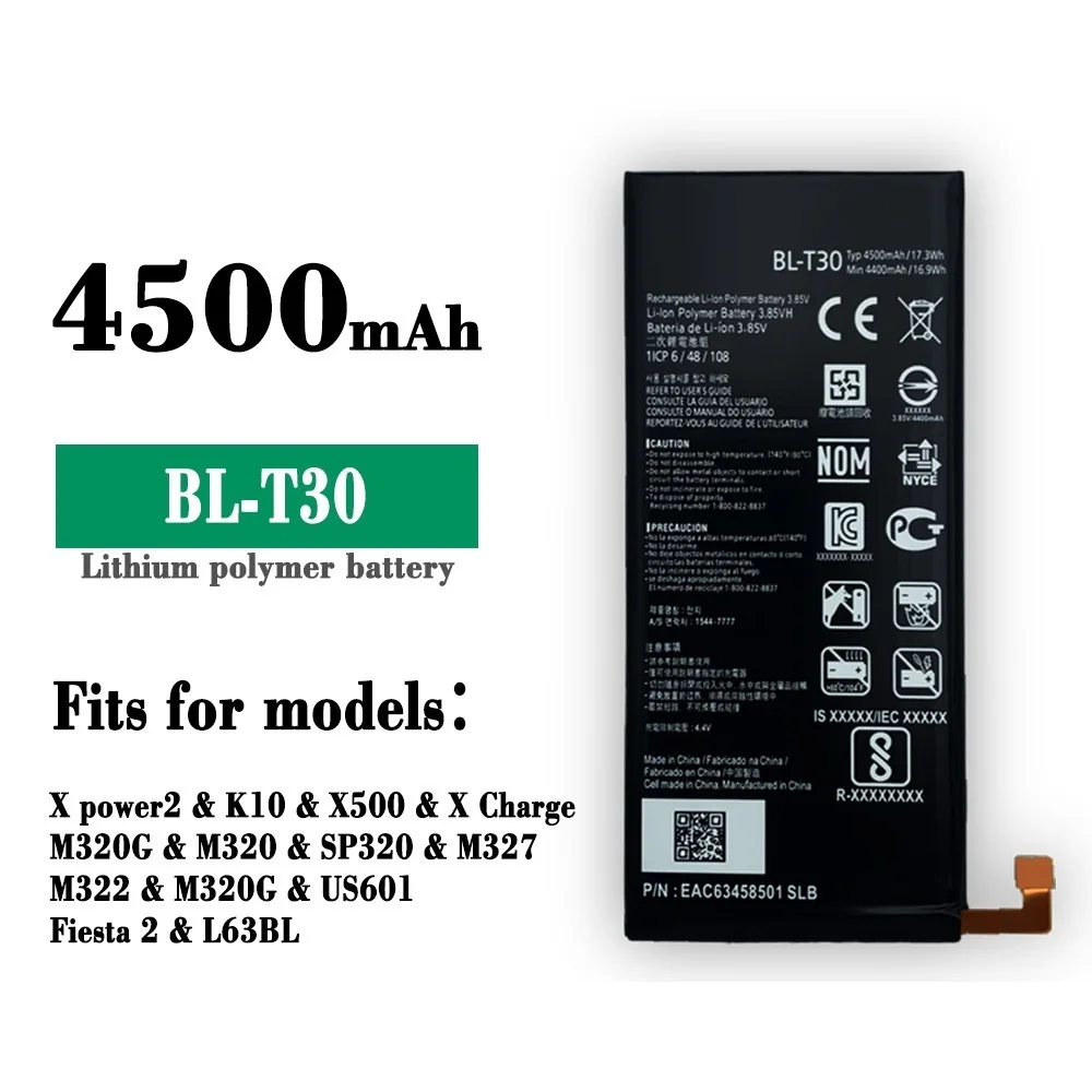 

Применимый Аккумулятор L g x Power 2 / M320F M320TV mfiesta 2 L63BL BL-T30 322