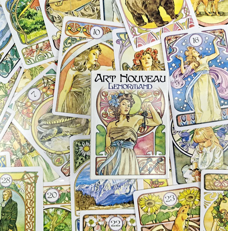 Изображения на английском языке с изображением нежных и эфемерных карт Lenormand Tarot