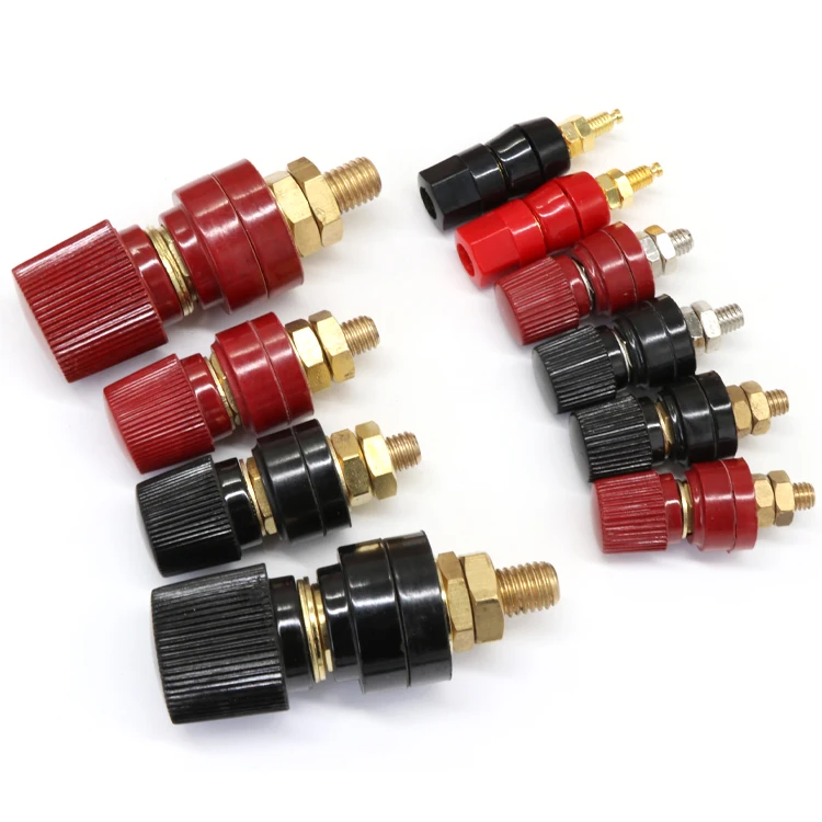 

Wire Binding Post Thread Screw M5 M6 M8 M10 Lithium Battery Weld Inverter Clamp Power Supply Connect Terminal Splice Black Red