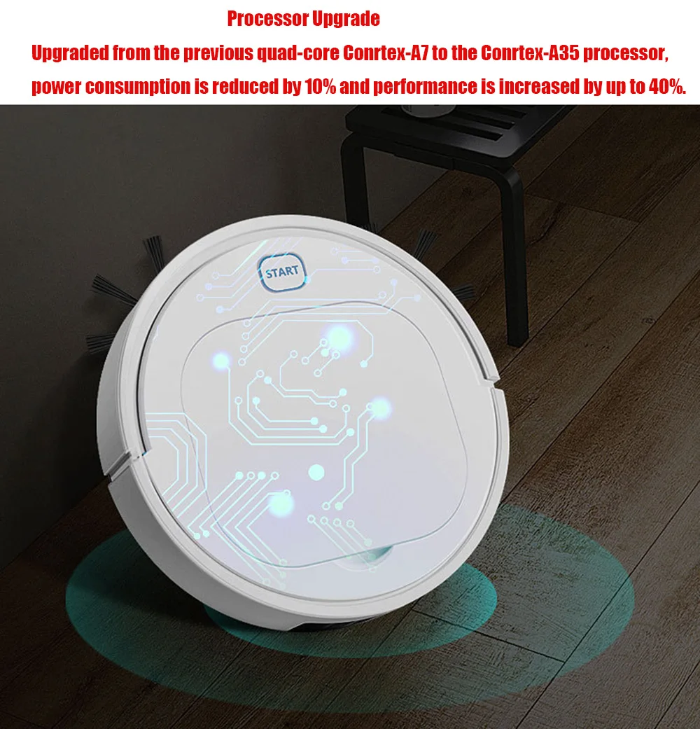 Перезаряжаемый умный робот для подметания пола пыли волос автоматический