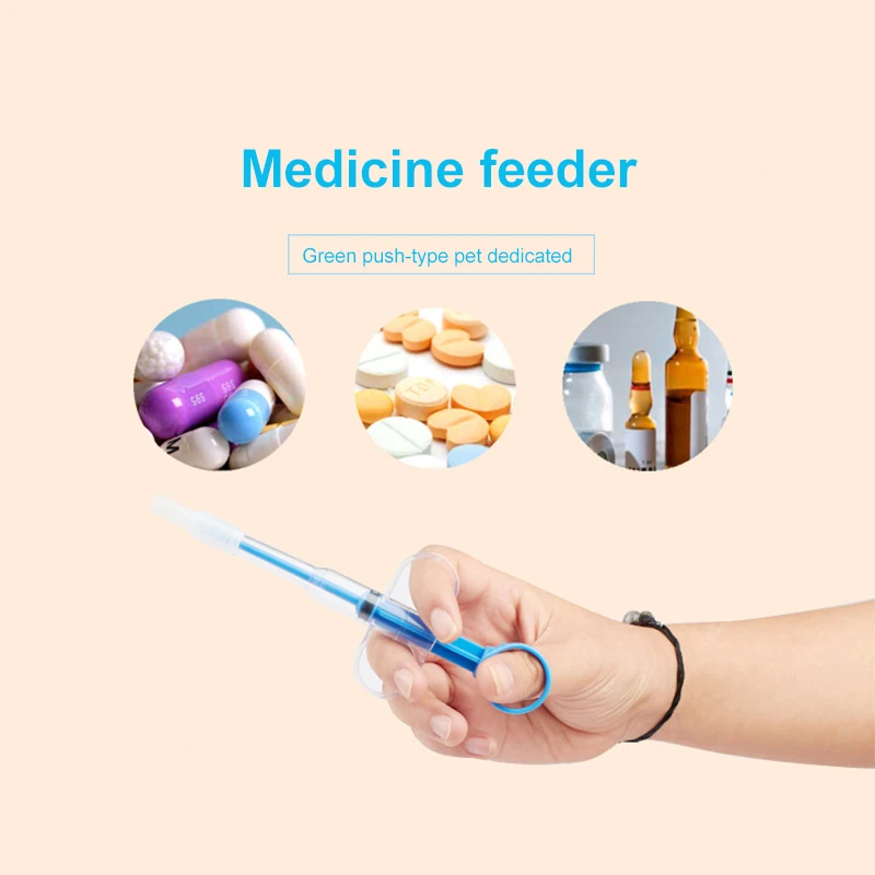

Upgraded Version Double Head Pet Syringe Tablet Pill Gun Piller Push Dispenser Medicine Water Milk Syringe Pet Medicine Feeder
